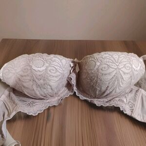Felina 36B Rose Gold Padded Floral Lace Underwire‎ Bra 72248